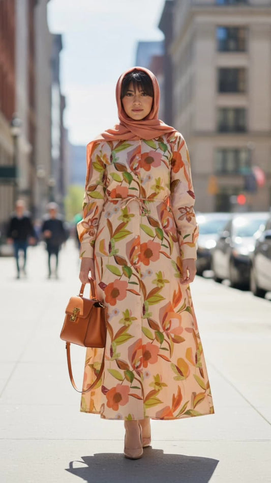 Floral Modest Dress