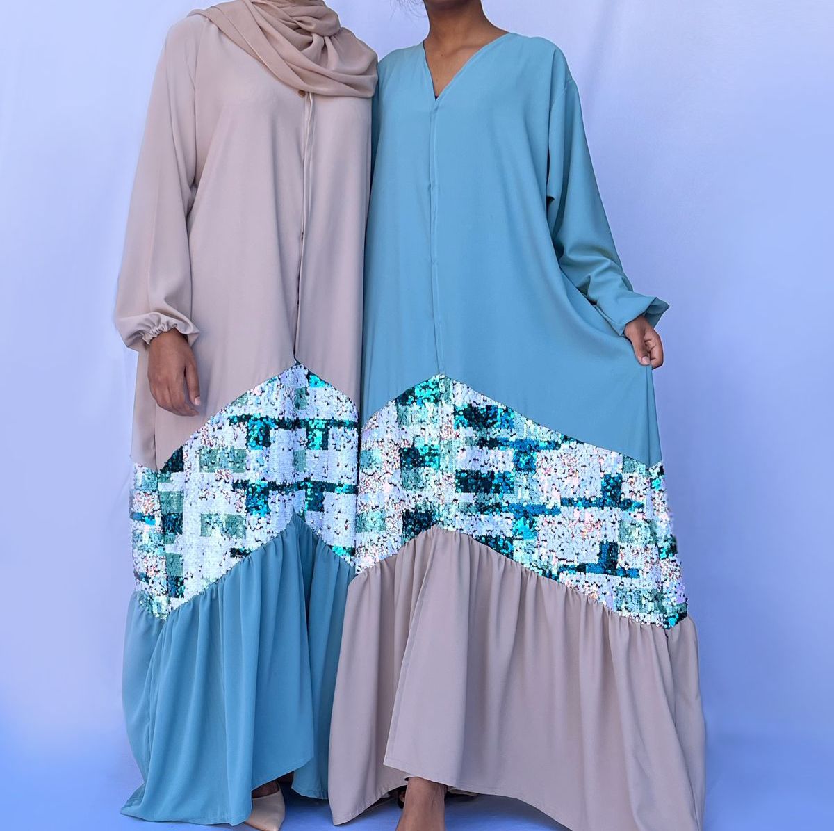 Colour Block Abaya