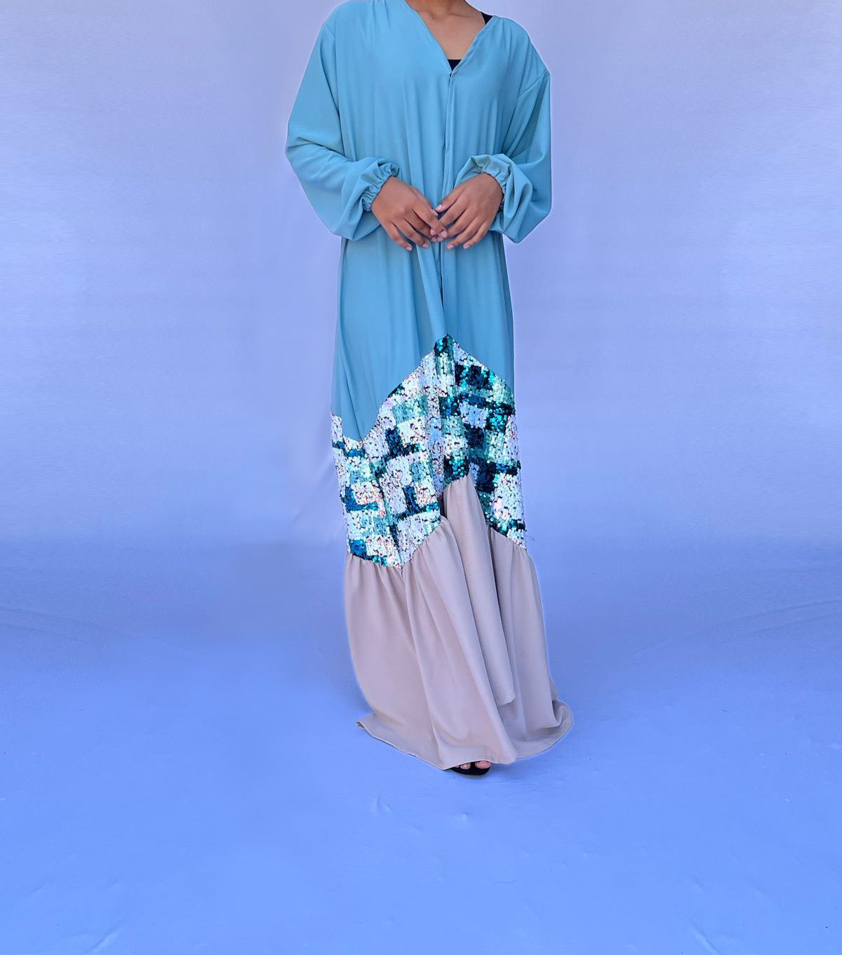 Colour Block Abaya