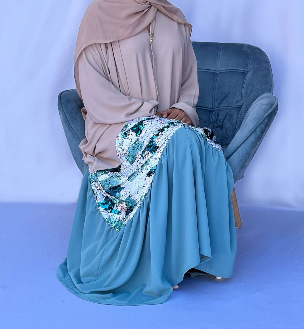 Colour Block Abaya