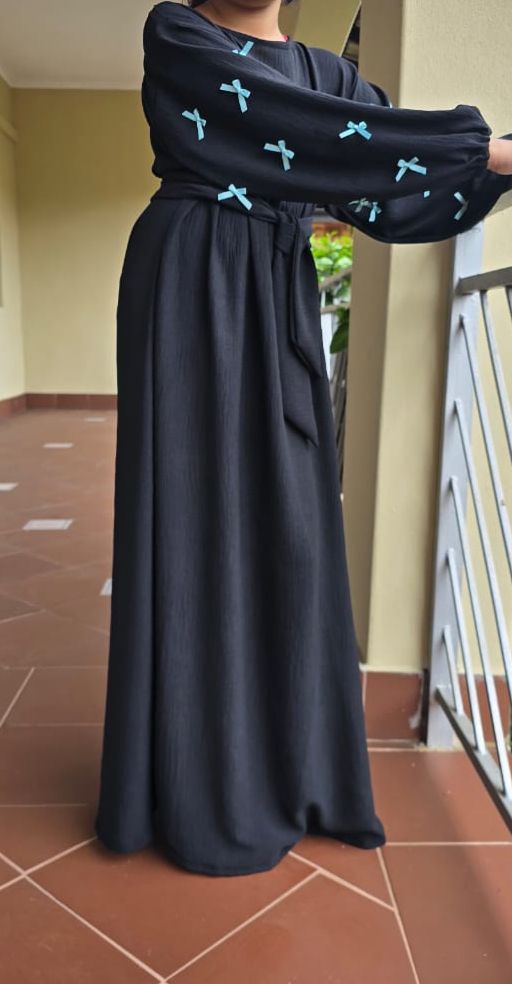 Kids Bow Sleeve Abaya