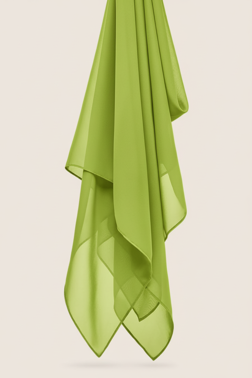 Lime Green Premium Chiffon