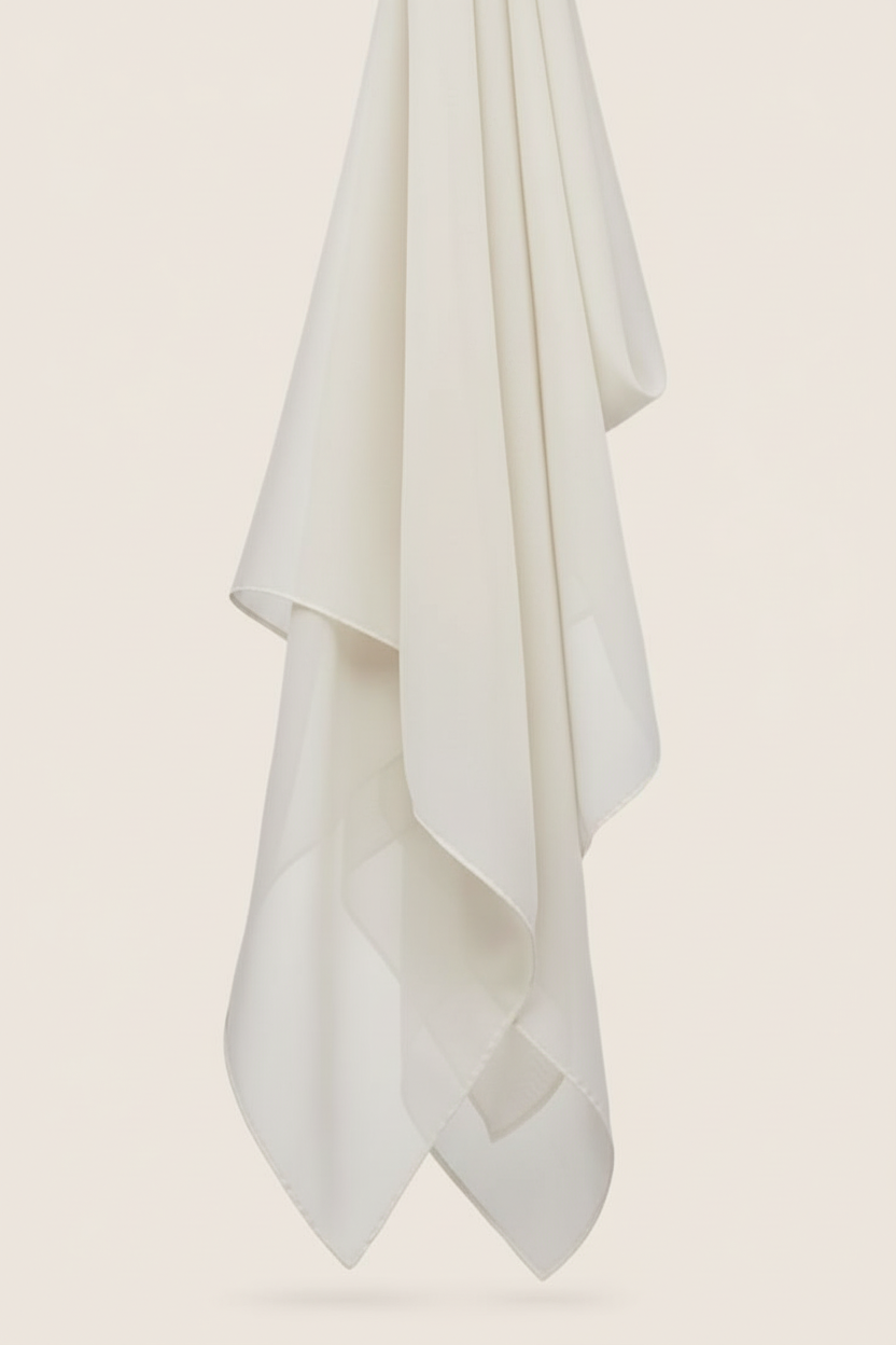 Off White Premium Chiffon