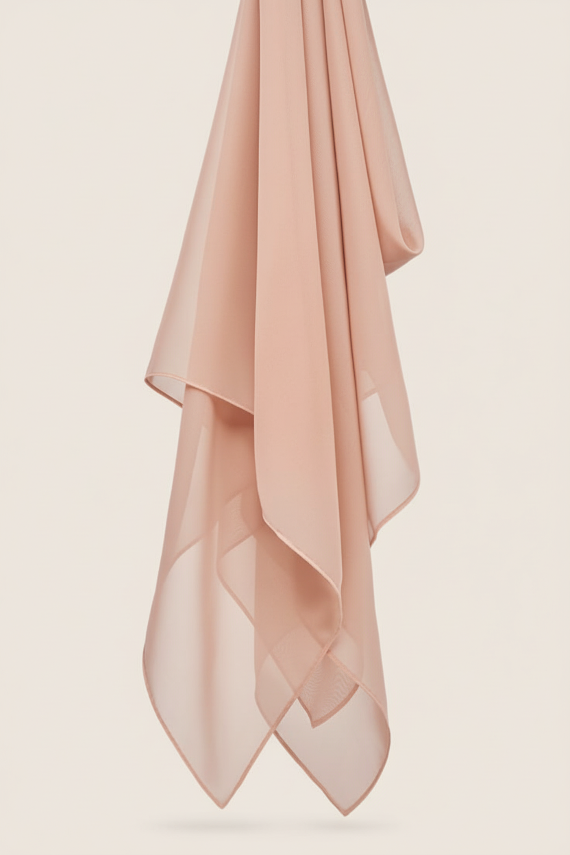 Peach Premium Chiffon
